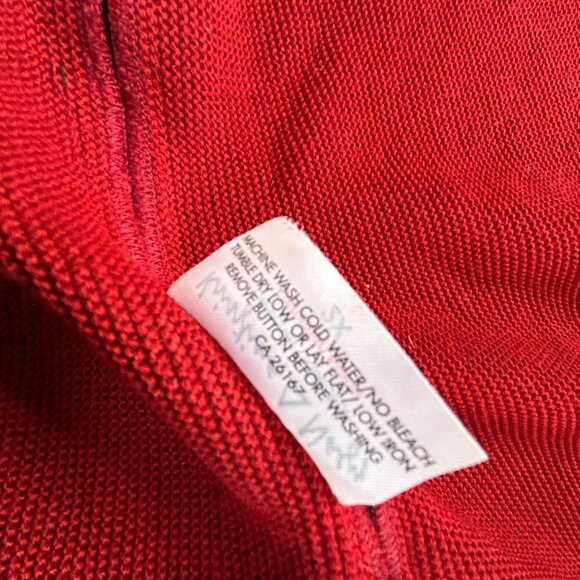 Krisztina Nagy Designer Collection Womens Red Knit Cardigan Front Detail Size 2X - Picture 5 of 9